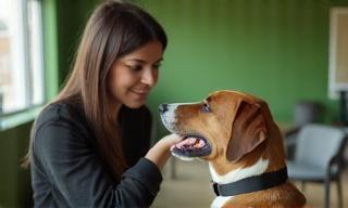 Dog and owner in a one-to-one training session